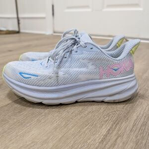 Hoka White and Pink Running Shoes